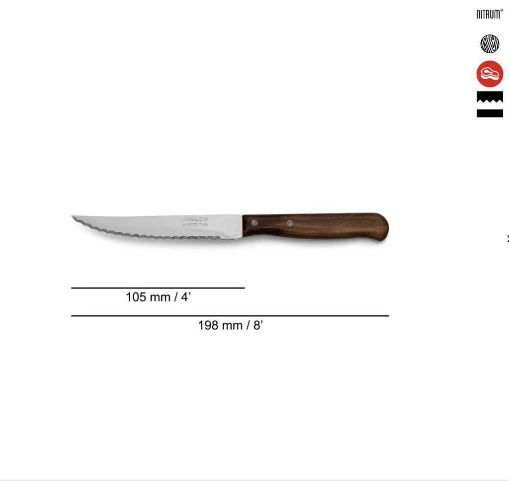CUCHILLO CHULETERO SERIE LATINA 105 MM (Sierra)